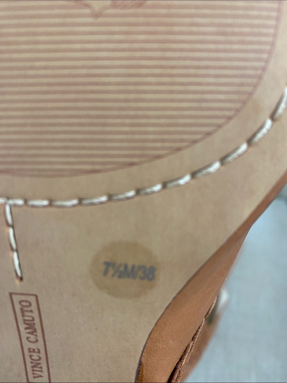 Vince Camuto NEW Cognac Braided Leather Slip-On Mules / Sz 7.5 - Picture 10 of 14